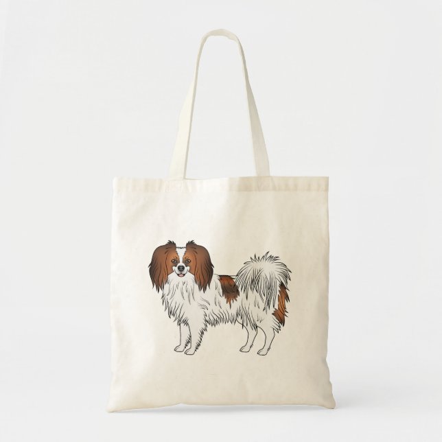 Tote Bag Phalène roux sable mignon chien de dessin animé du (Devant)
