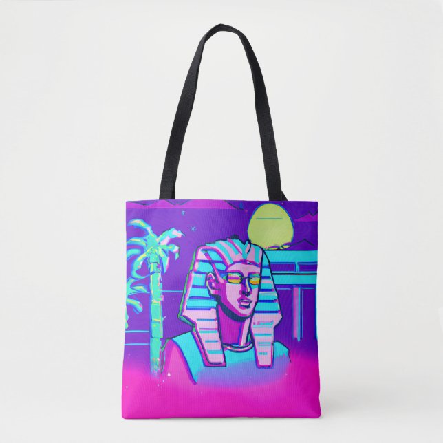 Tote Bag Pharaon Synthwave (Devant)