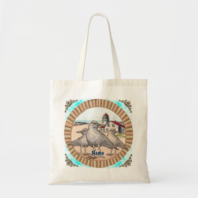 Tote Bag Phare aux Mouettes   (Devant)
