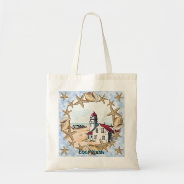 Tote Bag Phare Coquillage  (Devant)