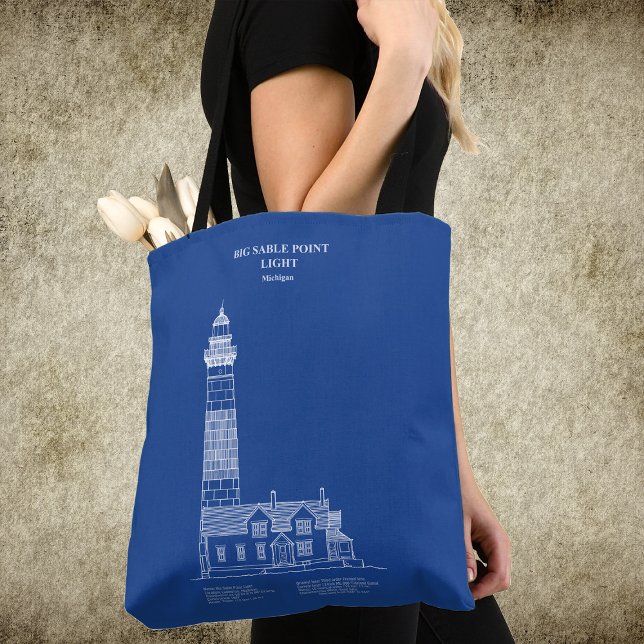 Tote Bag Phare de Big Sable Point - Michigan – ap. J.-C. (Big Sable Point Lighthouse - Michigan – AD. Tote Bag)