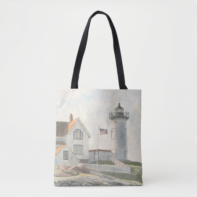Tote Bag Phare de Cape Neddick (Devant)
