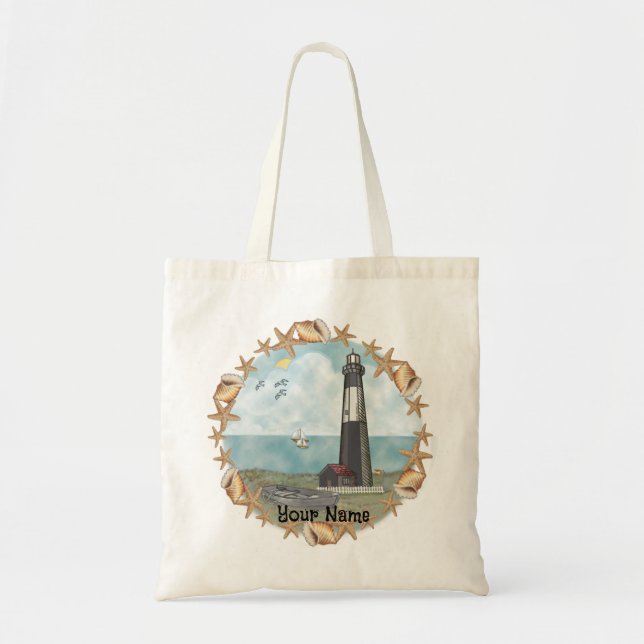 Tote Bag Phare de coquilles de Géorgie  (Devant)