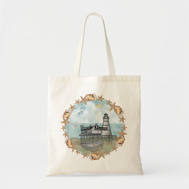 Tote Bag Phare de Coquilles de Louisiane (Devant)