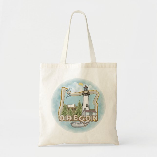 Tote Bag Phare de l'Oregon (Devant)