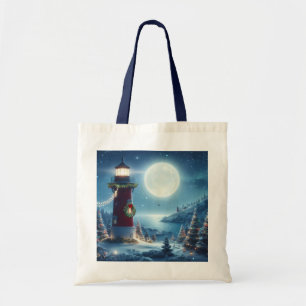 Tote Bag Phare de Noël nautique