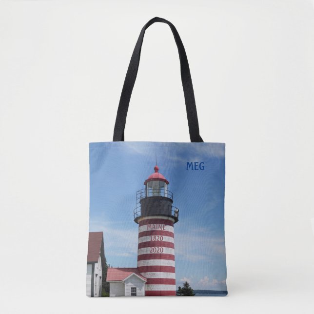 Tote Bag Phare de Quoddy Head dans le Maine Bicentennial We (Devant)