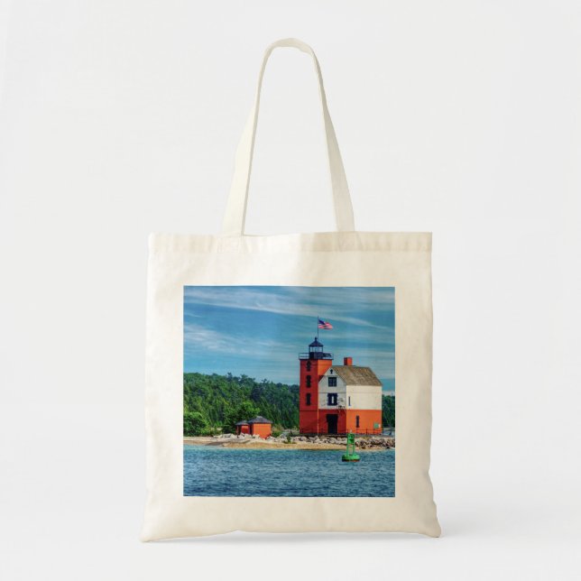 Tote Bag Phare de Round Island (Devant)