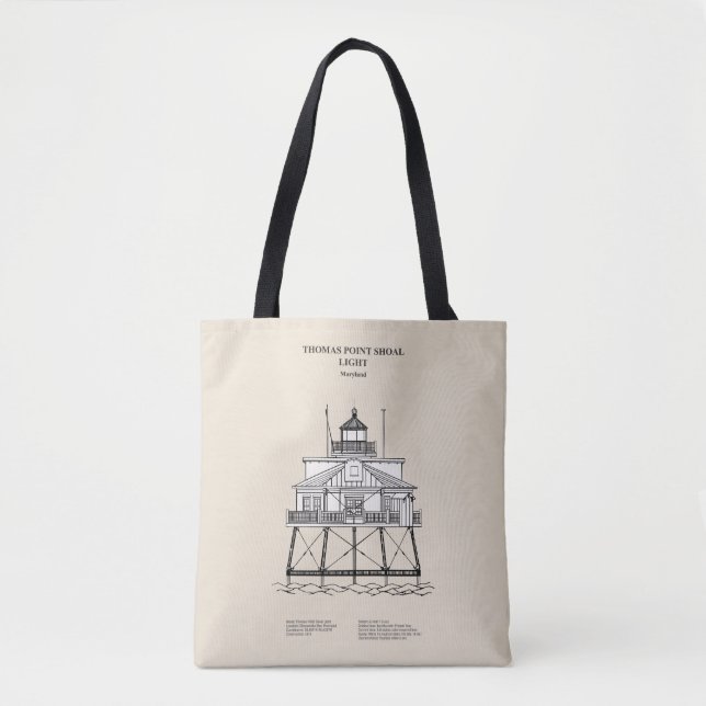 Tote Bag Phare de Thomas Point Shoal - Maryland - SBD (Devant)