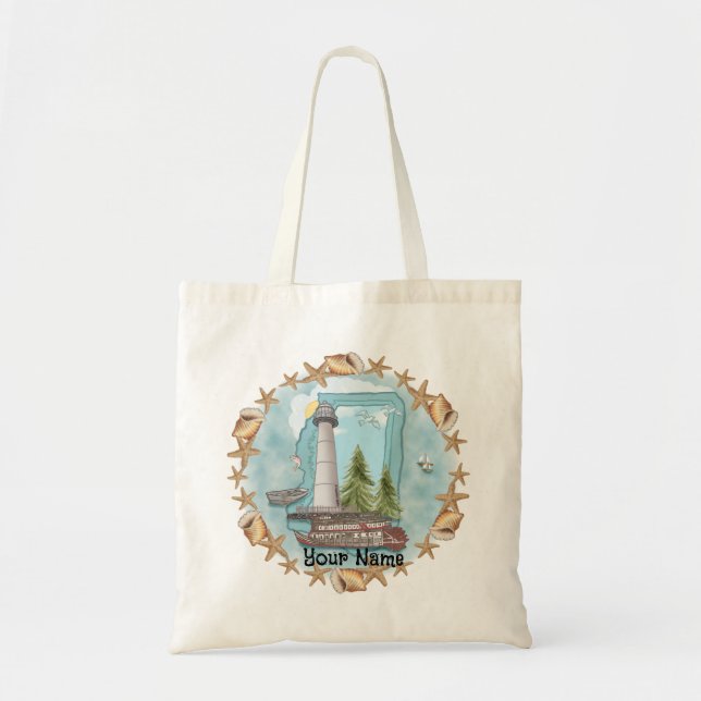 Tote Bag Phare des coquilles du Mississippi  (Devant)
