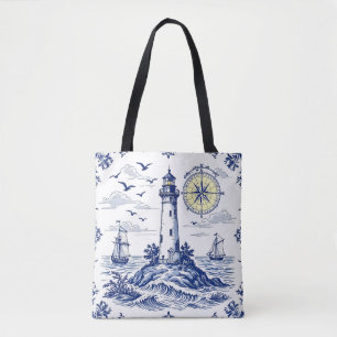 Tote Bag Phare et boussole