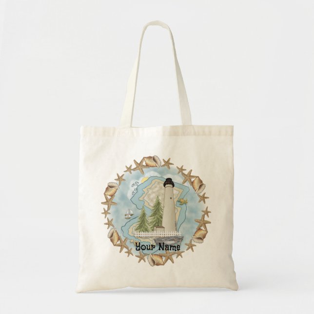 Tote Bag Phare New Jersey Shells  (Devant)