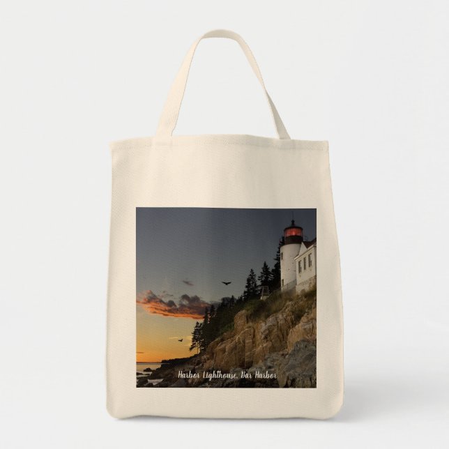 Tote Bag Phare pittoresque Bar Harbour (Devant)