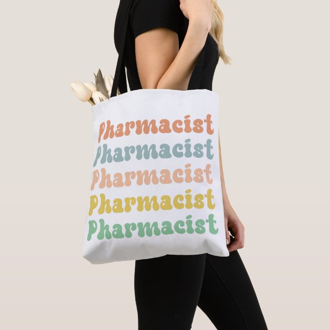 Tote Bag Pharmacien Retro Super (De près)