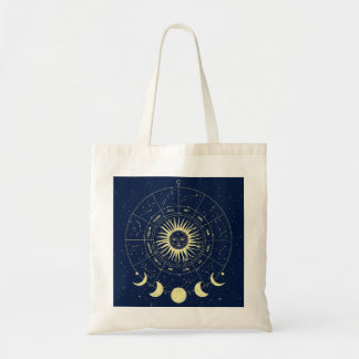 Tote Bag Phases de la lune solaire céleste Zodiac