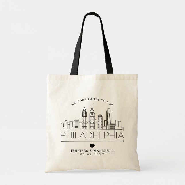 Tote Bag Philadelphie Mariage Fourre-tout (Dos)