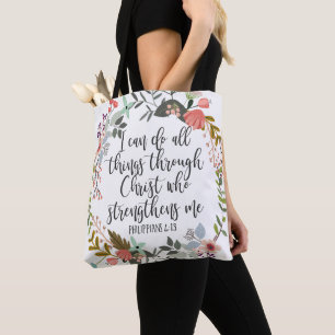 Tote Bag Philippiens 4:13 Je peux faire tout