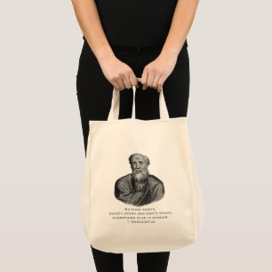 Tote Bag Philosophe de l'existence de citations Democritus