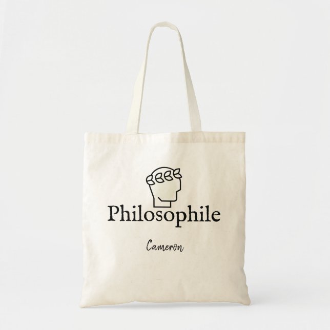 Tote Bag Philosophile mignon Nerdy Philosophie Cadeau étudi (Devant)