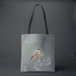 Tote Bag Phoebe de Say<br><div class="desc">Phoebe de A Say perche dans la brosse à sagebrush. Apportez un calme parfait à votre amateur d'oiseaux préféré. Personnalisez-le avec votre nom !</div>