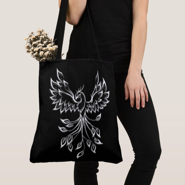 Tote Bag Phoenix se lève sur le noir (De près)