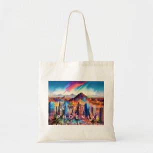 Tote Bag Phoenix Skyline Art Abstrait