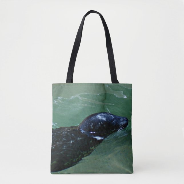 Tote Bag Phoque glissant dans une eau calme (Devant)