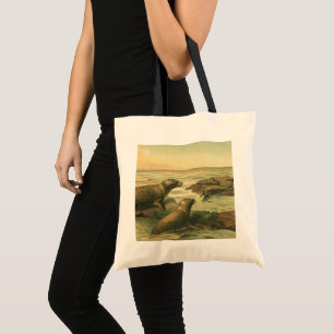 Tote Bag Phoques léopards, Animaux aquatiques vintage Vie m