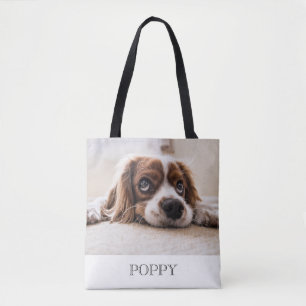 Tote Bag Photo Chien personnalisé Fourre-tout à double face