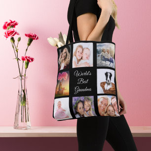 Tote Bag Photo collage meilleur grand-mère monde noir