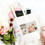 Tote Bag Photo Collage moderne et coloré Meilleur cadeau de<br><div class="desc">Un collage photo moderne et le cadeau coloré "Best Mom Ever" est un cadeau réfléchi et personnalisé pour toute mère. La photo de collage est une collection de différentes images qui ont été arrangées avec art pour former une composition cohésive et visuellement attrayante. Ces photos peuvent présenter des souvenirs chéris,...</div>