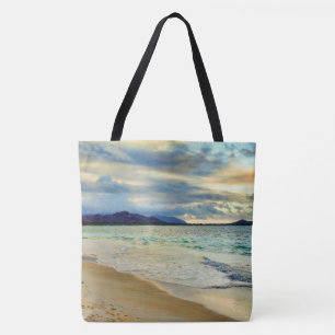Tote Bag Photo côtière de lueur de coucher du soleil de