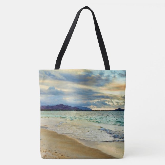 Tote Bag Photo côtière de lueur de coucher du soleil de (Devant)