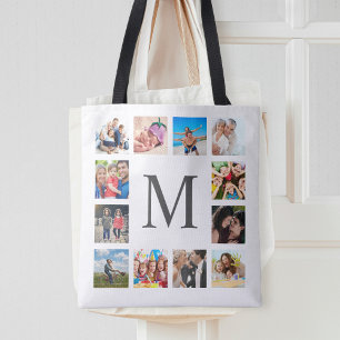 Tote Bag Photo Custom Family Collage Personnalité de White