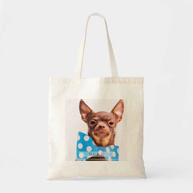 Tote Bag Photo de chat de chien personnalisé moderne et élé (Devant)