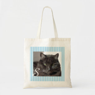 Tote Bag Photo de chat noir triée personnalisée