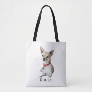 Tote Bag Photo de chien personnalisé Nom de l'animal de c