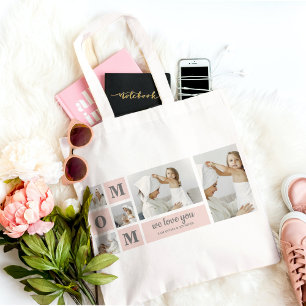 Tote Bag Photo de collection moderne Best Mom Ever Pink Cad