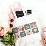 Tote Bag Photo de collection moderne Best Mom Pink & Grey C<br><div class="desc">Ce cadre photo de collage moderne fait pour un cadeau parfait pour une maman spéciale dans votre vie. Le cadre est conçu dans des tons roses et gris, ce qui lui donne un aspect design et contemporain qui ne manquera pas de compléter le décor de la maison. Le cadre de...</div>