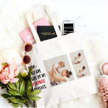 Tote Bag Photo de collection moderne & Joyeux cadeau de la<br><div class="desc">Collage moderne Photo & Texte Joyeux cadeau de la Fête des Mères. Meilleur cadeau personnalisé pour la journée des mères,  la journée de la femme ou l'anniversaire de maman. Surprenez Maman avec un cadeau qui est aussi Extraordinaire qu’elle.</div>