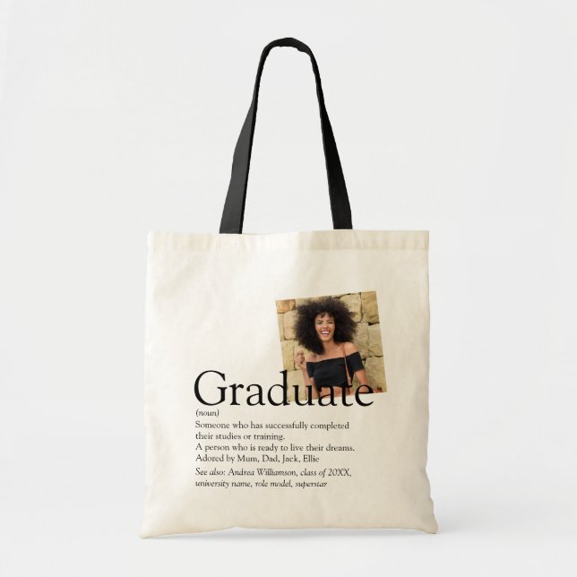 Tote Bag Photo de définition personnalisée pour les diplômé (Devant)