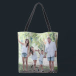 Tote Bag Photo de famille personnalisée Fourre-tout double<br><div class="desc">Créez votre propre fourre-tout photo recto verso avec votre photo personnalisée avec votre modèle d'image à fond vidé. Remplacez simplement cet exemple de photo par vos propres photos par votre propre caractère et vos sujets chers.</div>