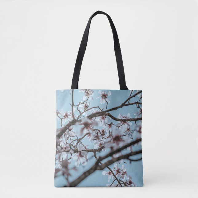 TOTE BAG PHOTO DE FLEURS BLANCHES PETALÉES (Devant)