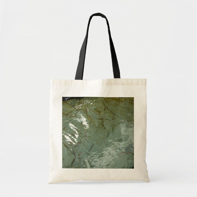 Tote Bag Photo de la nature de dalles rocheuses couvertes d (Devant)
