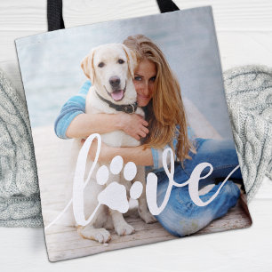 Tote Bag Photo de l'Amoureux des chiens Empreinte de patte 