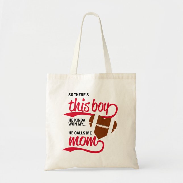 Tote Bag Photo de maman de baseball fière (Devant)