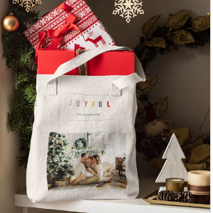 Tote Bag Photo de Noël simple et moderne Joyeuses vacance