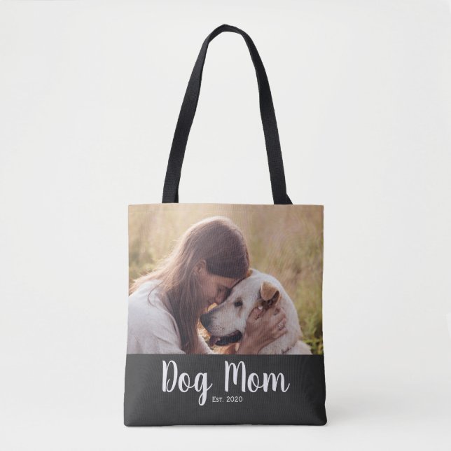 Tote Bag Photo de script de maman de chien établie (Devant)