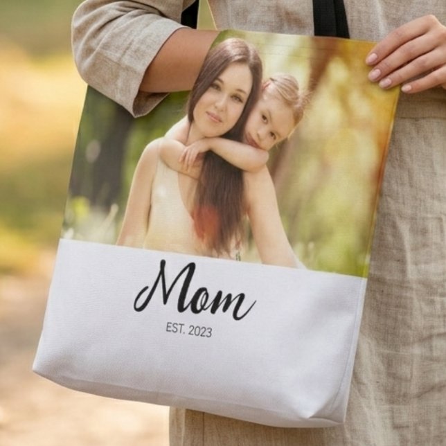 Tote Bag Photo de script établi par maman  (Créateur téléchargé)