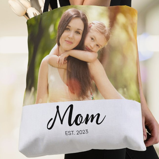 Tote Bag Photo de script établi par maman  (Créateur téléchargé)